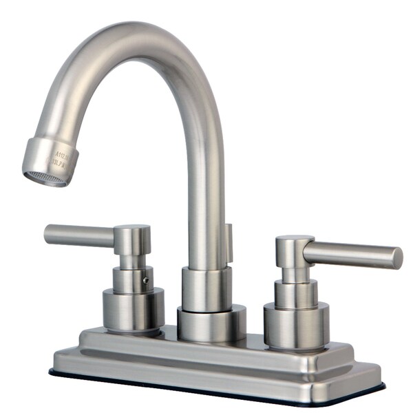 KS8668EL Elinvar 4" Centerset Bathroom Faucet W/ Brass Pop-Up, Nickel